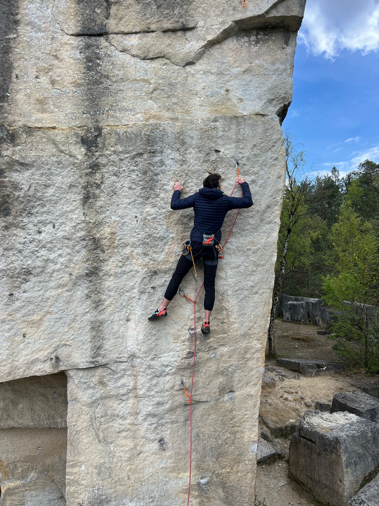 climber at glachoirs